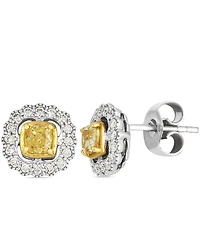 Le Vian Vanilla Diamond (0.15 ct. t.w.) and Yellow Diamond ( 0.60 ct. t.w.) Earring in 14K Two Tone Gold