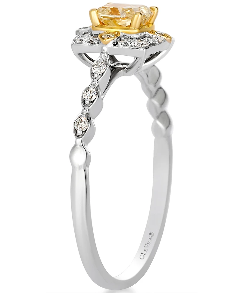 Le Vian Yellow Diamond (0.38 ct. t.w.) and Vanilla Diamond (0.13 ct. t.w.) Ring in 14K Two Tone Gold
