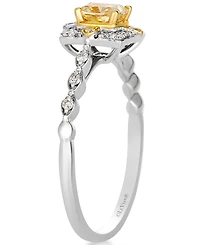 Le Vian Yellow Diamond (0.38 ct. t.w.) and Vanilla Diamond (0.13 ct. t.w.) Ring in 14K Two Tone Gold
