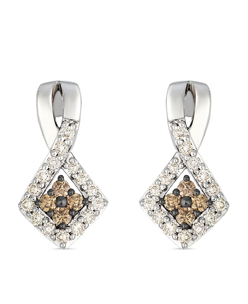 Le Vian Nude and Chocolate Diamond Drop Earrings ( 0.41 ct. t.w.) in 14K Vanilla Gold