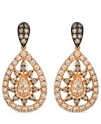 Le Vian Nude Diamond (0.96 ct. t.w.) and Chocolate Diamond ( 0.44 ct. t.w.) Earrings in 14K Strawberry Gold