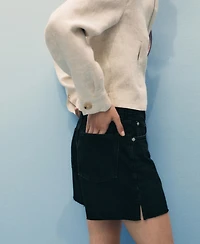 Mango Women's Frayed Hem Denim Shorts