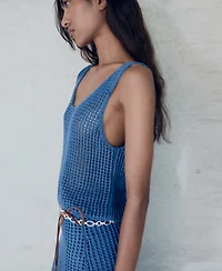 Mango Women's Knitted Crop Top