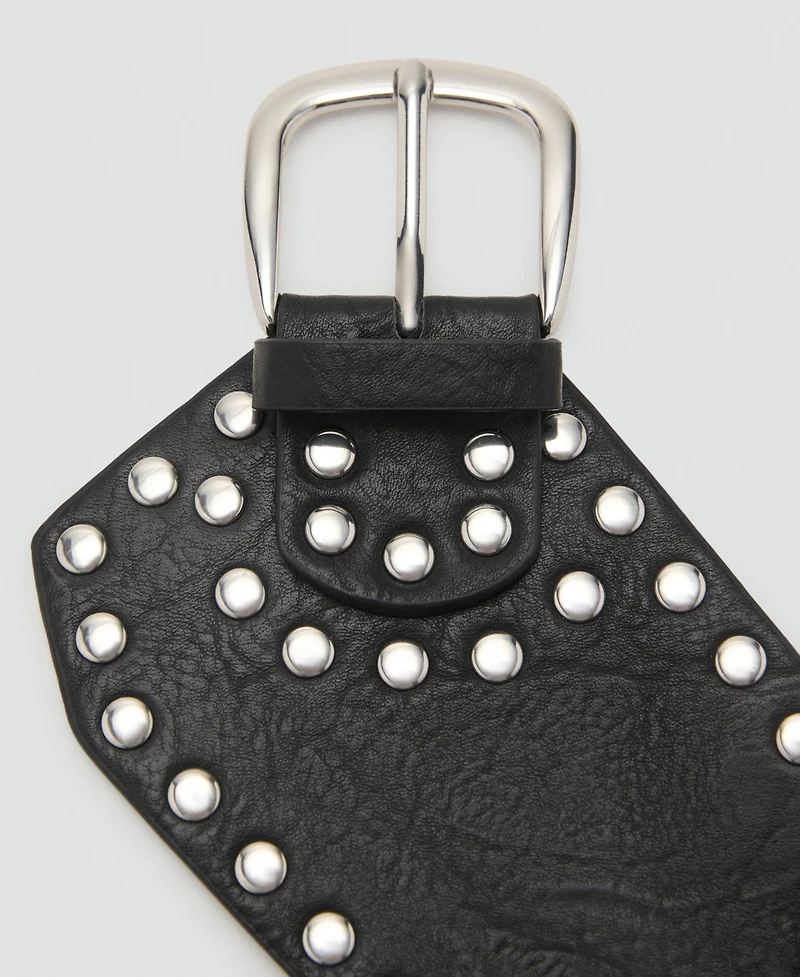 Mango Women's Studded Waist Belt
