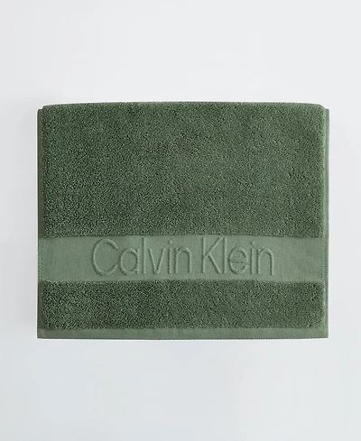 Calvin Klein Iconic Cotton Jacquard Hand Towel, 30" x 16"