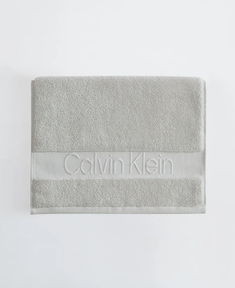 Calvin Klein Iconic Cotton Jacquard Hand Towel, 30" x 16"