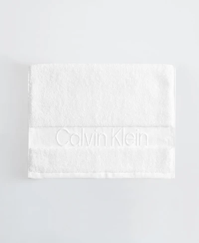 Calvin Klein Iconic Cotton Jacquard Hand Towel, 30" x 16"