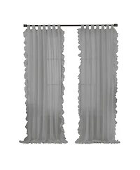 Bella 52" x 95" Sheer Ruffle Curtain Panel
