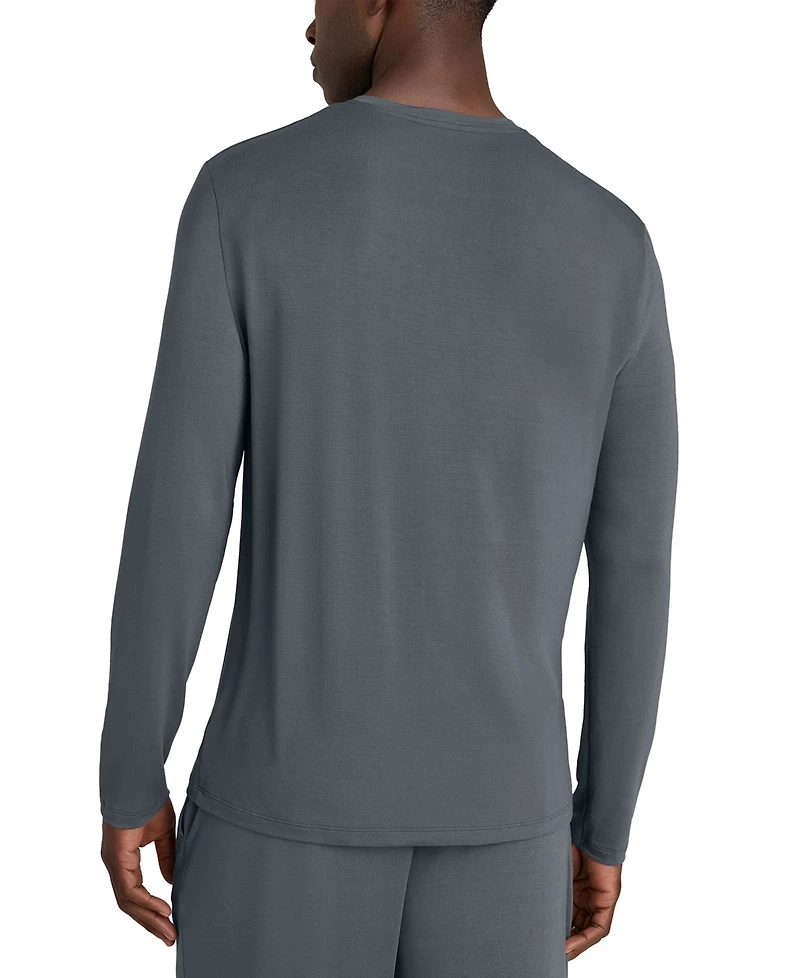 Tommy John Men's Second Skin Long-Sleeve Henley T-Shirt