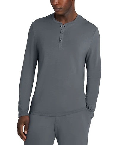 Tommy John Men's Second Skin Long-Sleeve Henley T-Shirt