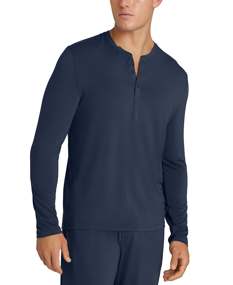 Tommy John Men's Second Skin Long-Sleeve Henley T-Shirt
