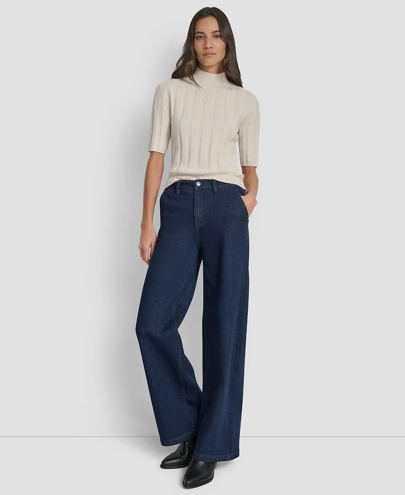 Dkny Jeans Petite High-Rise Tailored Trouser