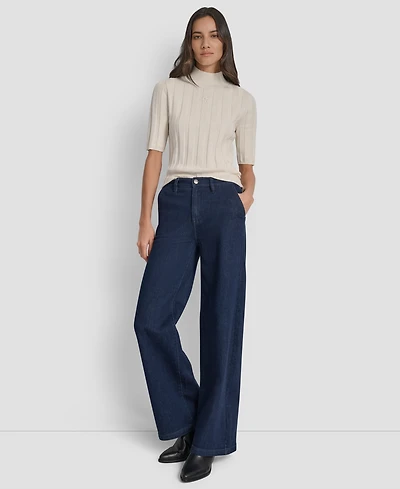 Dkny Jeans Petite High-Rise Tailored Trouser