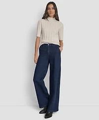 Dkny Jeans Petite High-Rise Tailored Trouser