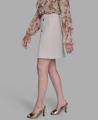 Karl Lagerfeld Paris Women's Button Detail Skirt