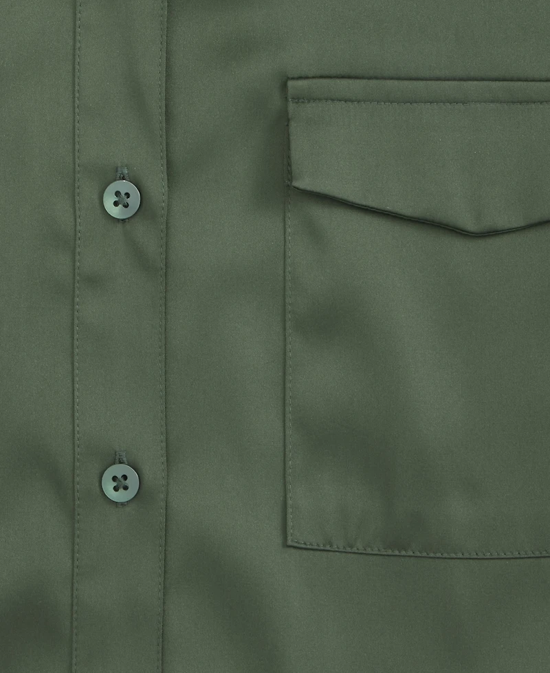 On 34th Women's Button-Front Long-Sleeve Satin Utility Shirt, Created for Macy's
