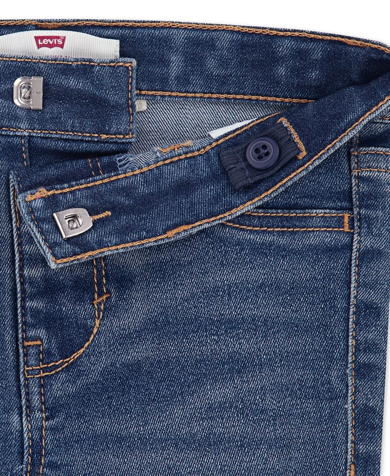 Levi's Toddler Girls 2-Piece Ruched Crewneck Sweatshirt and Flared Jeans Set