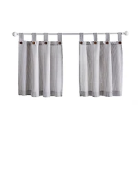 Elrene Home Fashions Tucker Ticking Stripe Window Tier Set