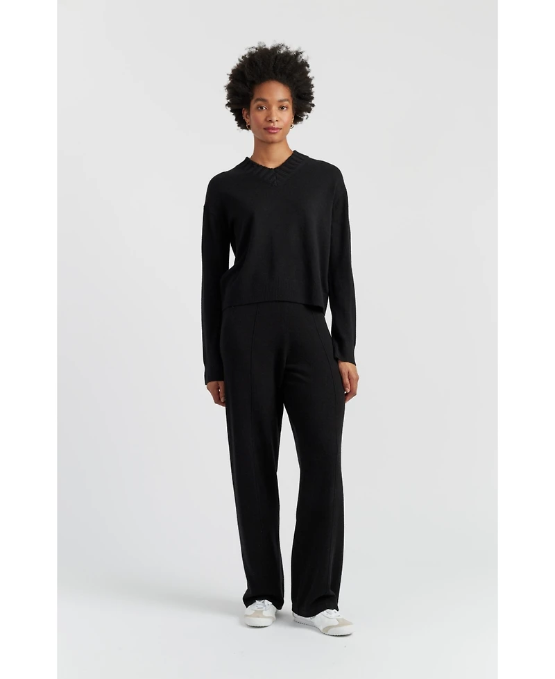 Chinti & Parker Women's Wool-Cashmere Ribbed V-neck Sweater