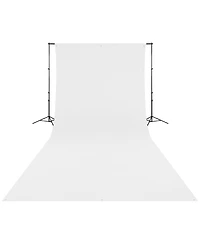 Westcott 9x20 Feet Wrinkle Resistant Cotton Background, High-Key White