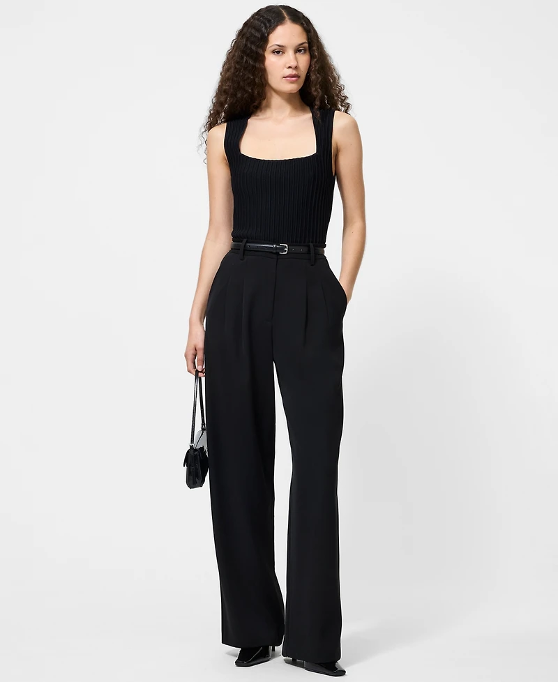 French Connection Women's Ottoman Crinkle Sleeveless Tank Top