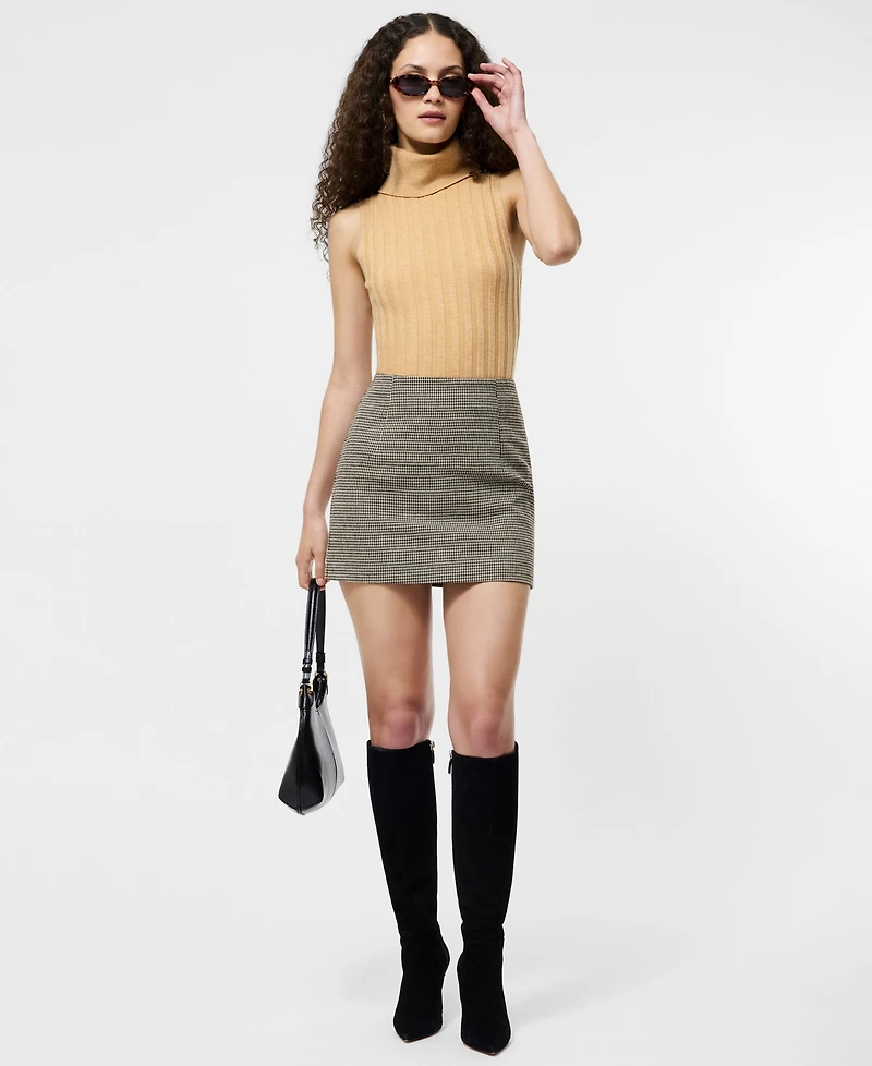 French Connection Women's Houndstooth Mini Skirt