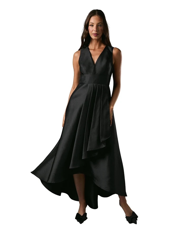 Coast Women's Sleeveless Plunge Waterfall Maxi Dress