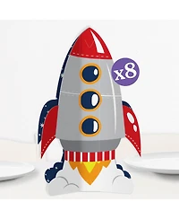 Big Dot of Happiness Freestanding 3D Blast Off to Outer Space Centerpiece Table Decorations - 8 Count