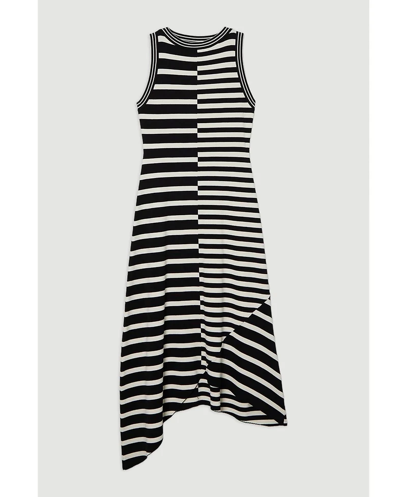 Karen Millen Stripe Sleeveless Knitted Midi Dress