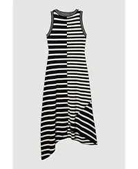 Karen Millen Stripe Sleeveless Knitted Midi Dress