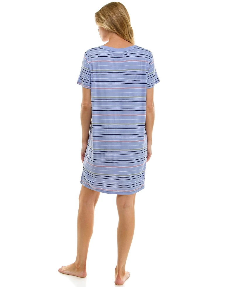 Roudelain Women's Short Sleeve Printed Sleepshirt