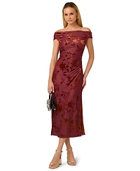 Adrianna Women's Burnout Velvet Midi Dress
