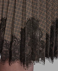Bcbg Women's Lace Hem Pleated Skirt