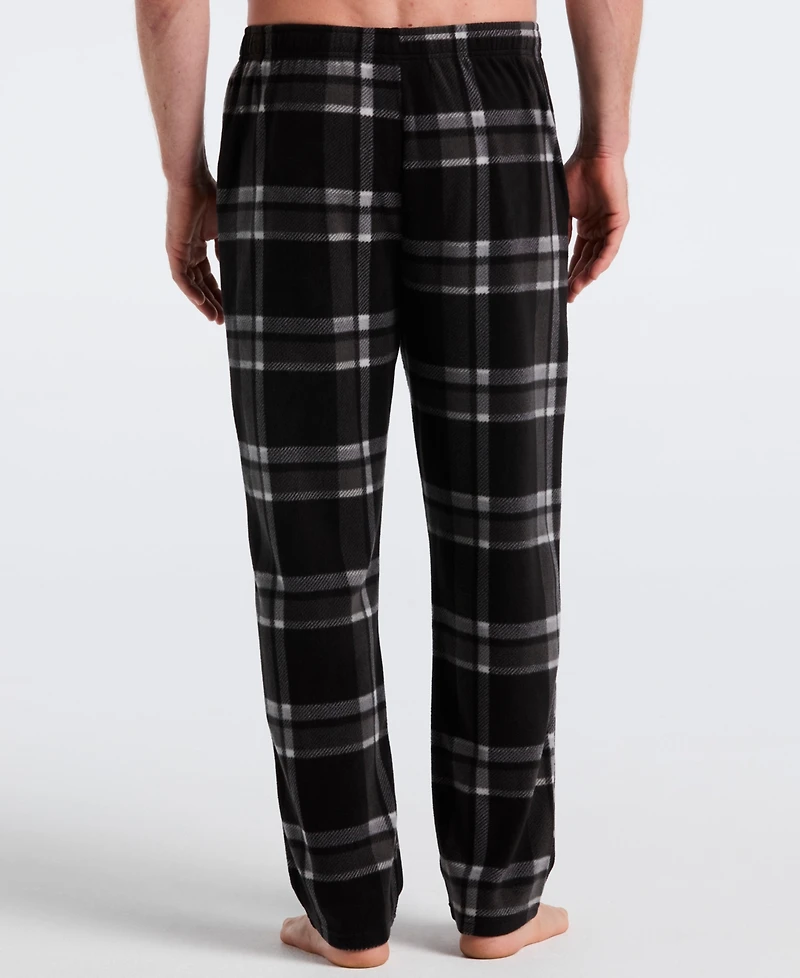Perry Ellis Portfolio Men's Fleece Plaid Pants