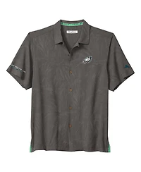 Tommy Bahama Men's Gray Philadelphia Eagles Endzone Paradise Coolmax Button-Up Shirt