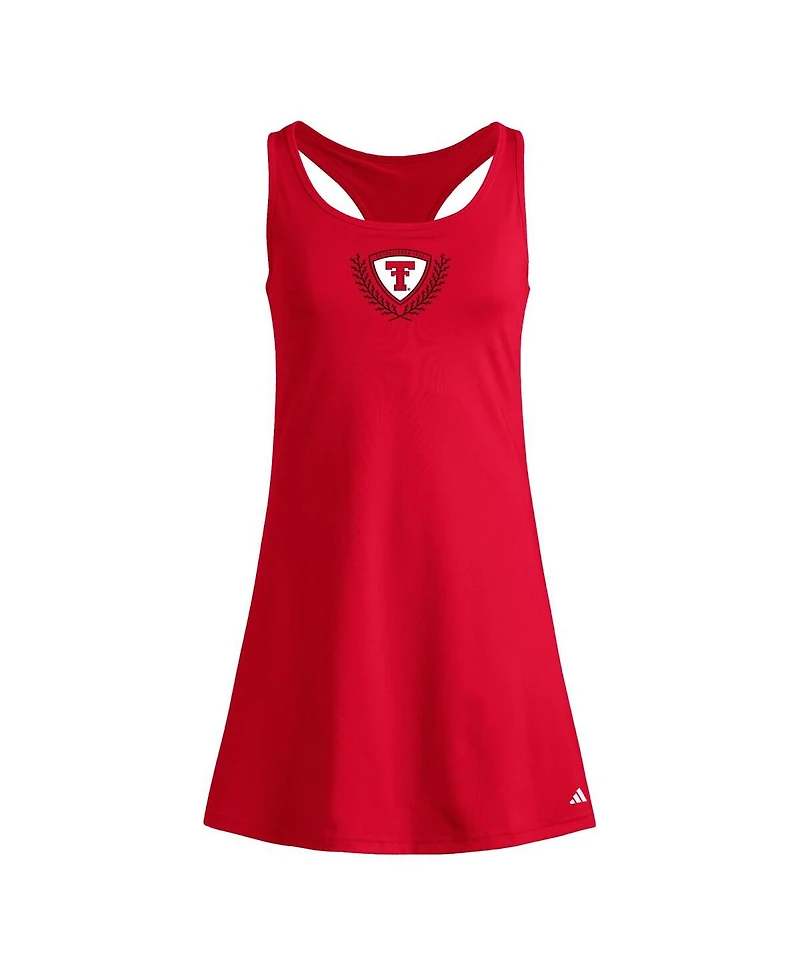 Adidas Women's Red Texas Tech Raiders Spring Fling Active Racerback Skort Dress