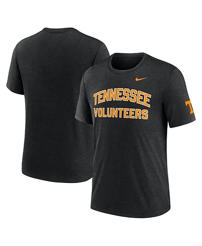 Nike Men's Heather Black Tennessee Volunteers Campus Collegiate Block Tri-Blend T-Shirt