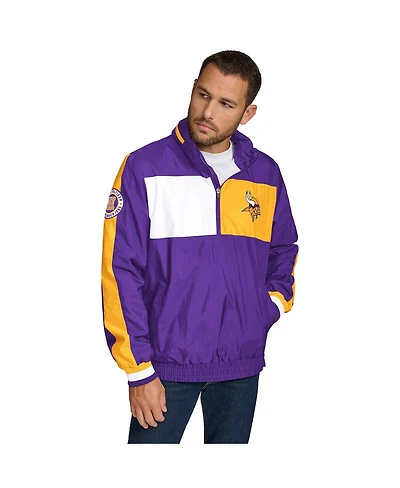 Tommy Hilfiger Men's Purple Minnesota Vikings Gael Lightweight Half-Zip Hoodie Jacket
