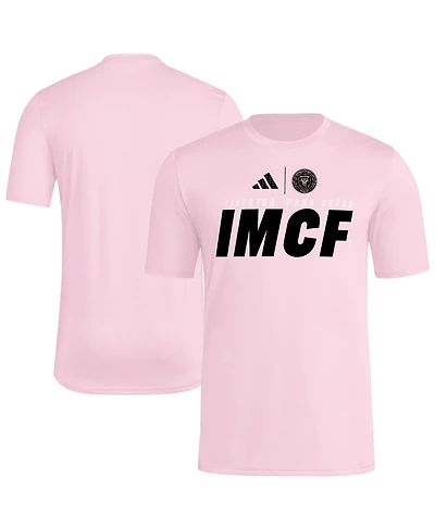 Adidas Men's Light Pink Inter Miami Cf 2025 Club World Cup Pre-Game T-Shirt