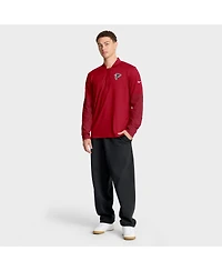Nike Men's Red Atlanta Falcons Sideline Dri-fit Half-Zip Pullover Sweatshirt