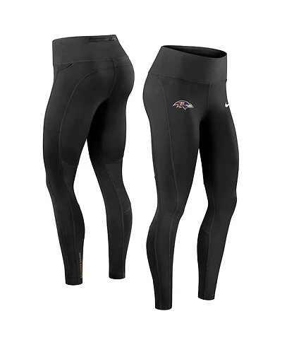 Nike Women's Black Baltimore Ravens Primetime Epic Fast Performance Leggings
