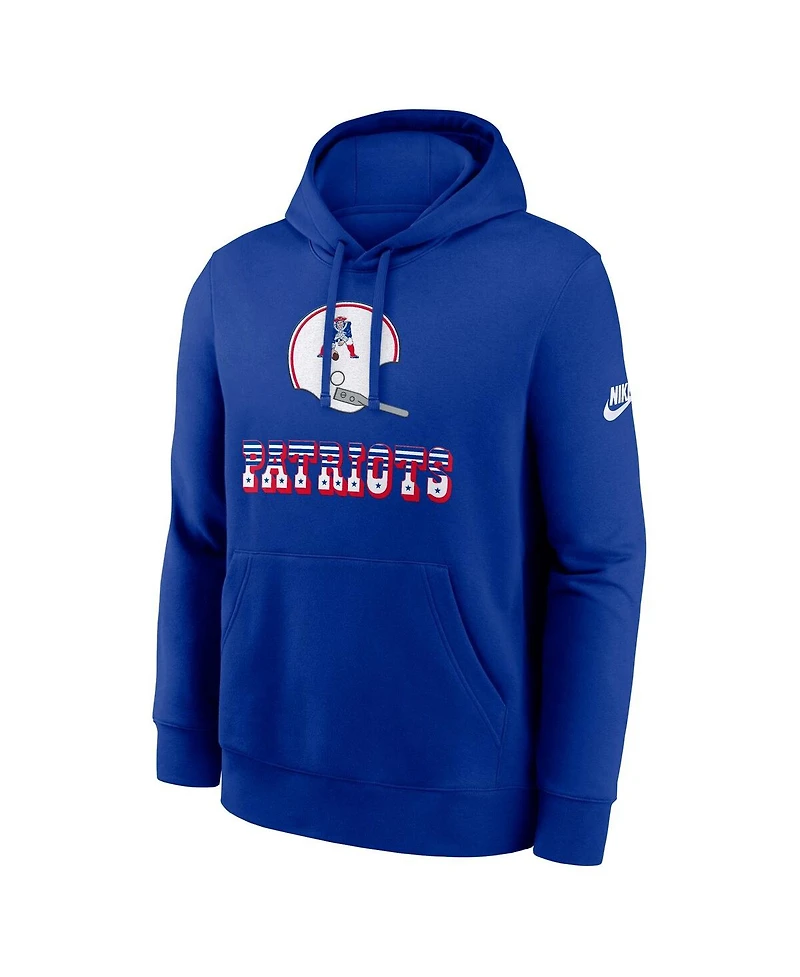 Nike Men's Royal New England Patriots Best Season Rewind Club Pullover Hoodie