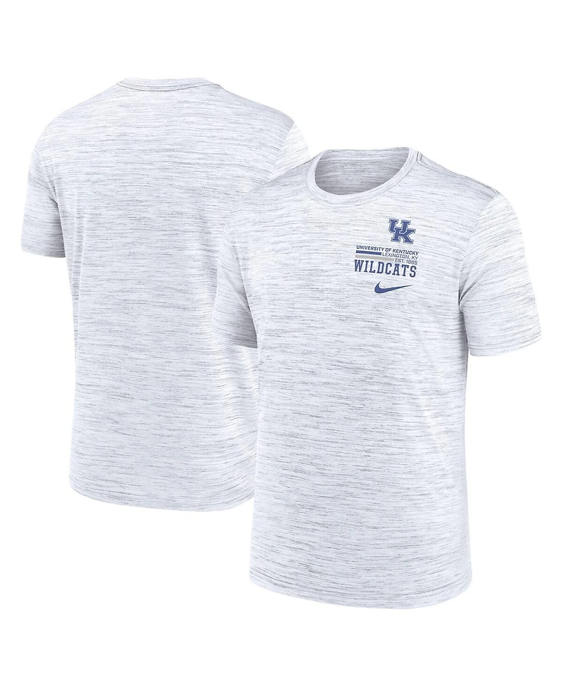 Nike Men's White Kentucky Wildcats Velocity Stacked Performance T-Shirt