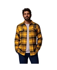 Columbia Men's Gold Iowa Hawkeyes Flare Gun Omni-Wick Flannel Long Sleeve Button-Up Shirt