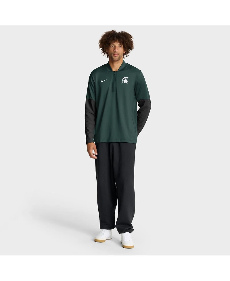 Nike Men's Green Michigan State Spartans One Goal Performance Half-Zip Pullover Sweatshirt