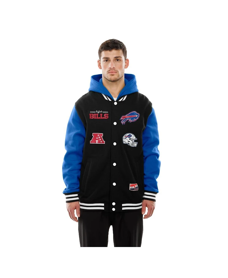 New Era Men's Black Buffalo Bills Full-Snap Fleece Hoodie Jacket