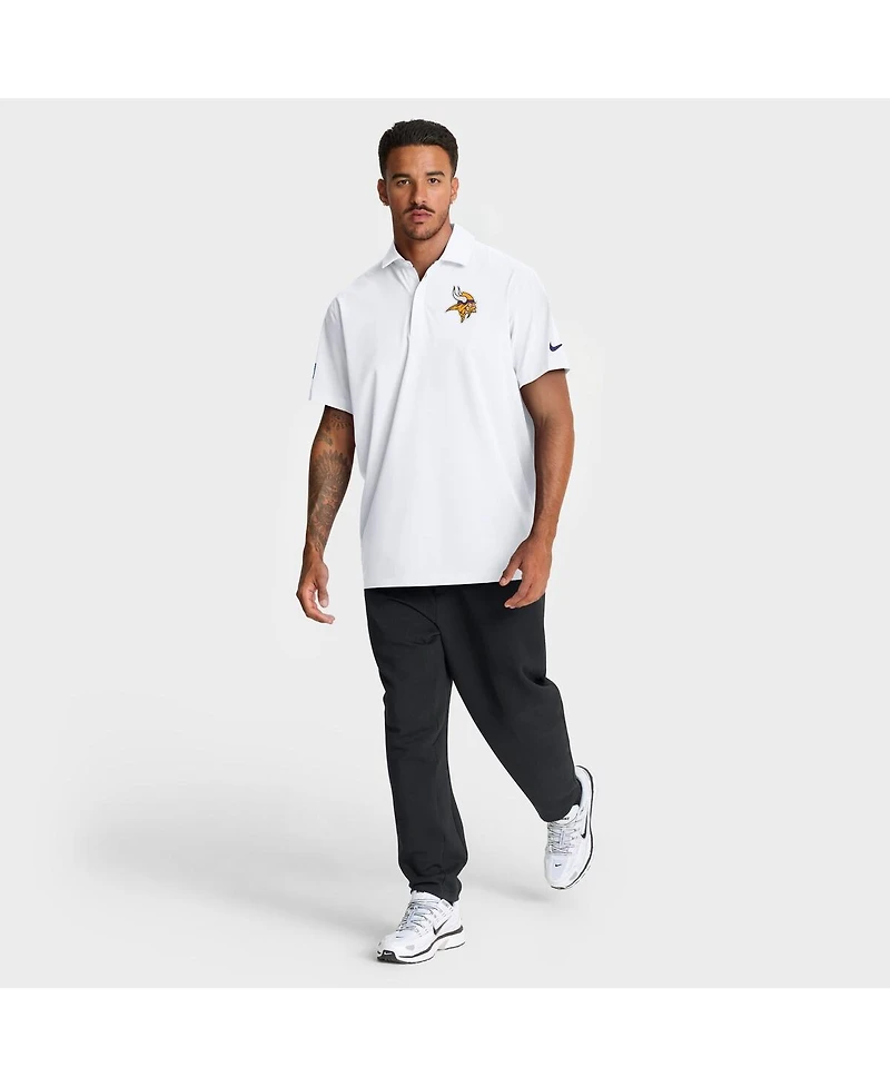 Nike Men's White Minnesota Vikings Sideline City Pride Woven Performance Polo Shirt