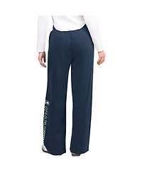 G-iii 4Her by Carl Banks Women's College Navy Seattle Seahawks Field Wide Leg Sweatpants