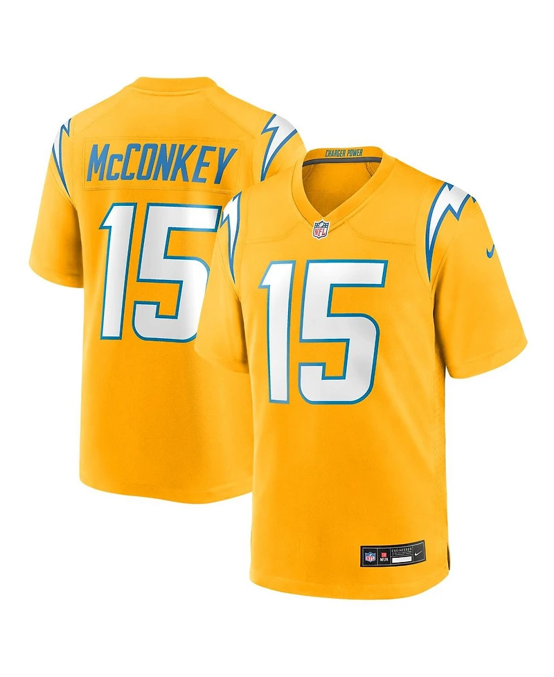 Nike Men's Ladd McConkey Gold Los Angeles Chargers Alternate Charger Power Game Player Jersey