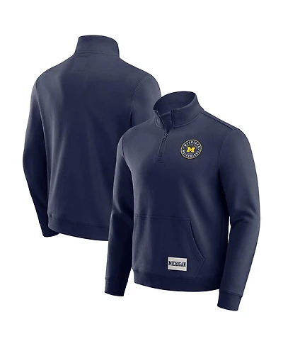 Darius Rucker Collection by Fanatics Men's Navy Michigan Wolverines Quarter-Zip Pullover Sweatshirt